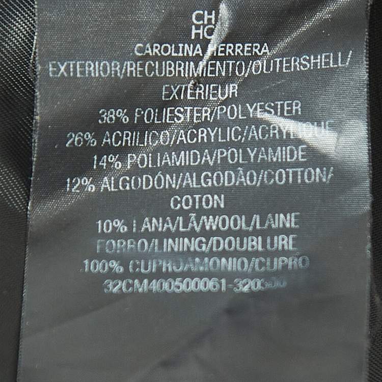 مملوكة مسبقًا CH Carolina Herrera Navy Blue/Black Tweed Jacket M