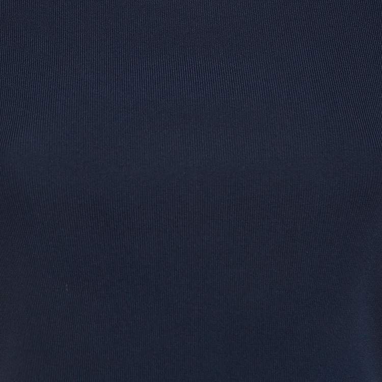 مملوكة مسبقًا CH Carolina Herrera Navy Blue Knit Sleeveless Top S