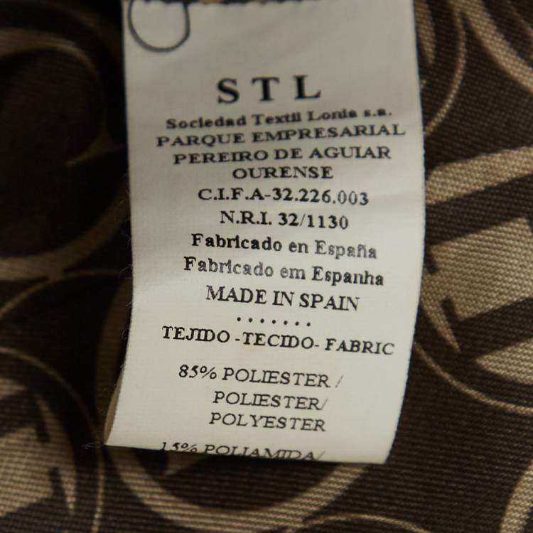Pre Owned CH Carolina Herrera Brown Zip Front Belted Long Coat L