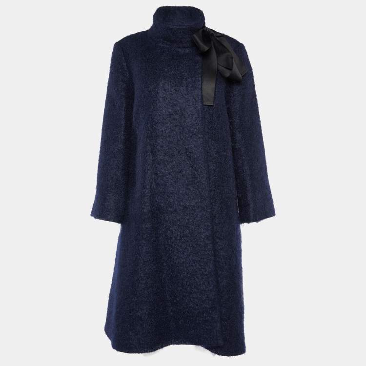 Carolina herrera wool 2025 funnel neck coat