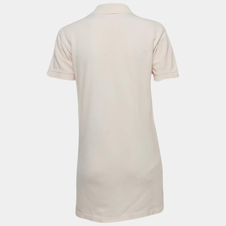 Pre Owned CH Carolina Herrera Light Pink Cotton Mini Polo Dress S