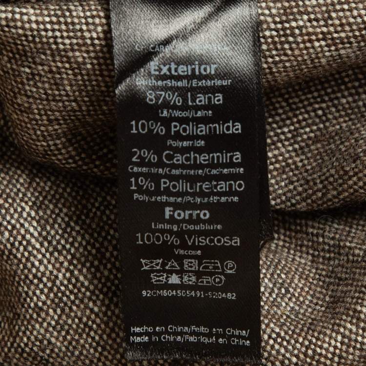 Pre Owned CH Carolina Herrera Brown Wool Blend Trousers M