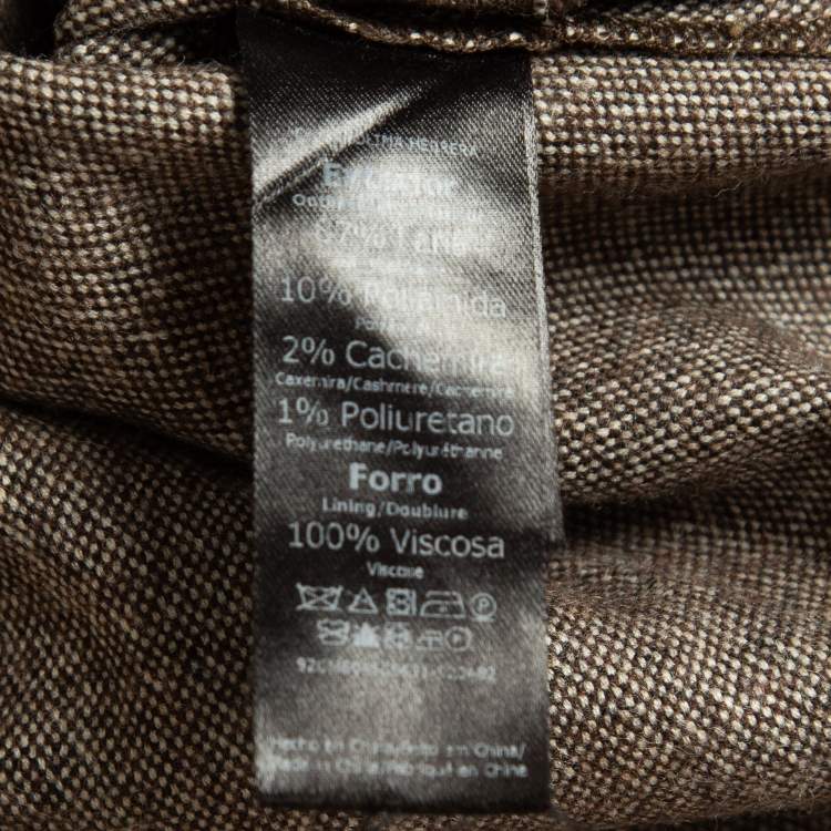 Pre Owned CH Carolina Herrera Brown Wool Blend Trousers M