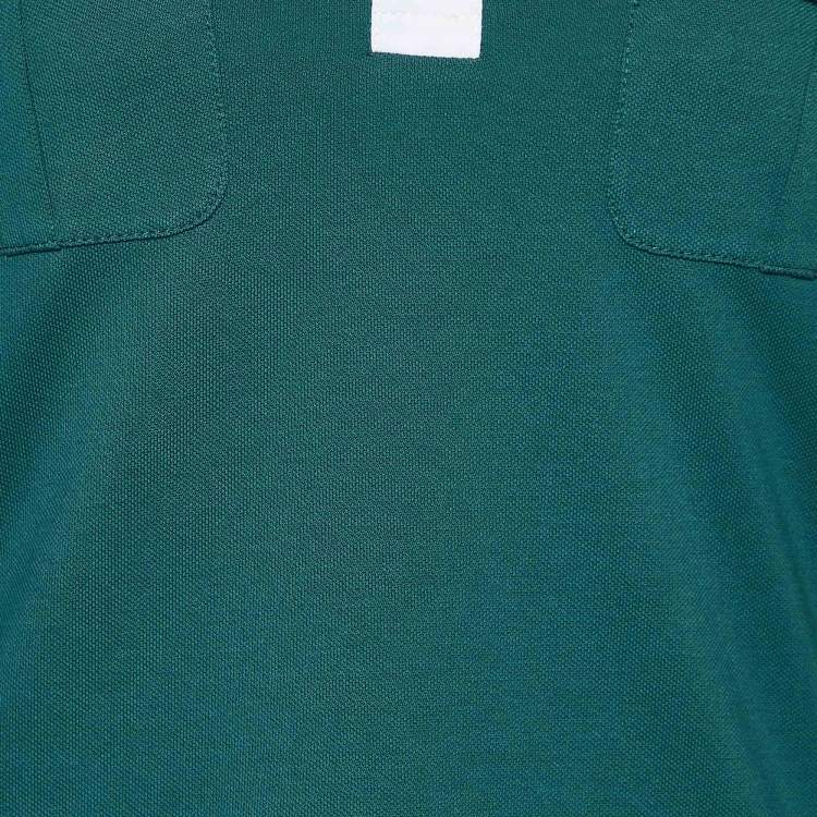 Pre Owned CH Carolina Herrera Green Pique Cotton Long Sleeve T-Shirt XS