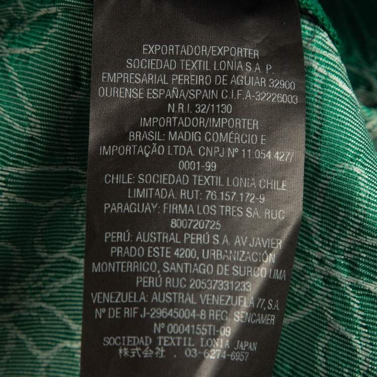 Pre Owned CH Carolina Herrera Green Floral Patterned Jacquard Sleeveless Gown M