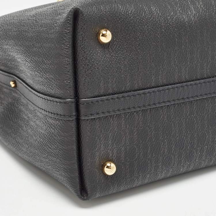 Pre Owned CH Carolina Herrera Black Monogram Coated Canvas Small Matryoshka Locked Tote