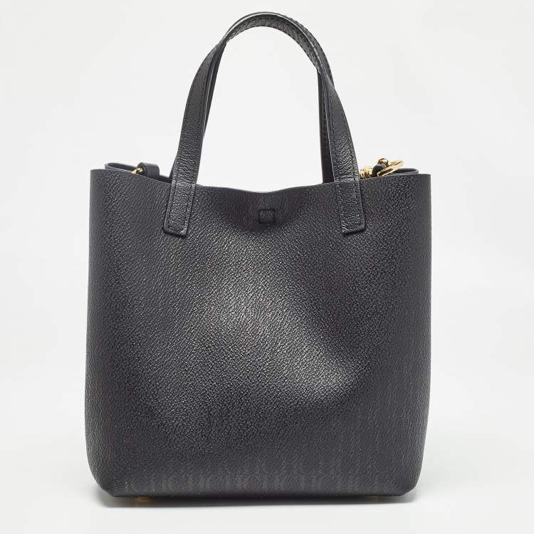 Pre Owned CH Carolina Herrera Black Monogram Coated Canvas Small Matryoshka Locked Tote