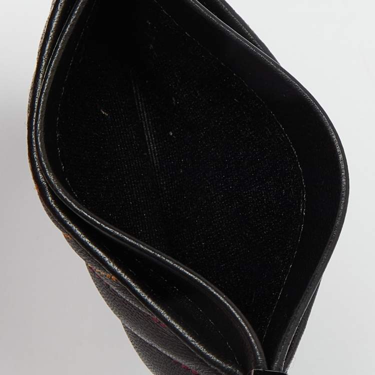 Pre Owned CH Carolina Herrera Black Quilted Leather Card Holder