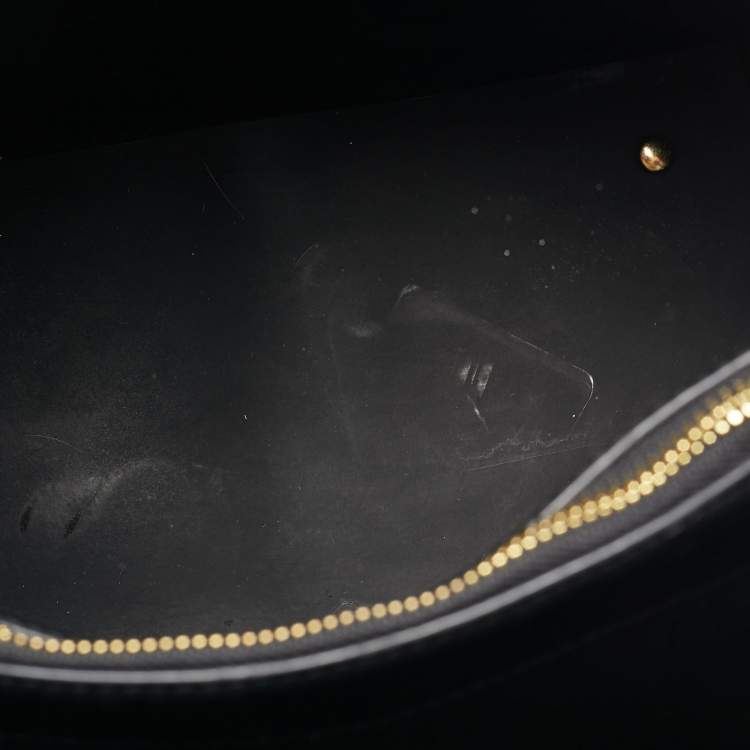 Pre Owned CH Carolina Herrera Black Monogram Coated Canvas Medium Matryoshka Locked Tote