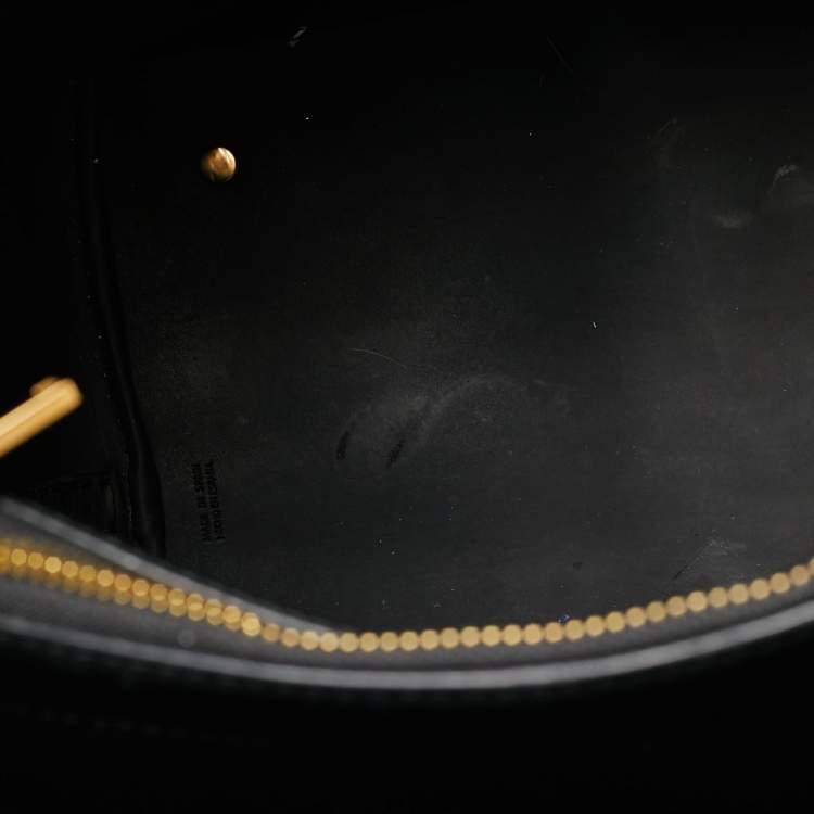 Pre Owned CH Carolina Herrera Black Monogram Coated Canvas Medium Matryoshka Locked Tote