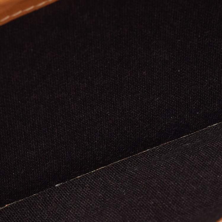 Pre Owned CH Carolina Herrera Beige/Tan Signature Coated Canvas and Leather Wallet