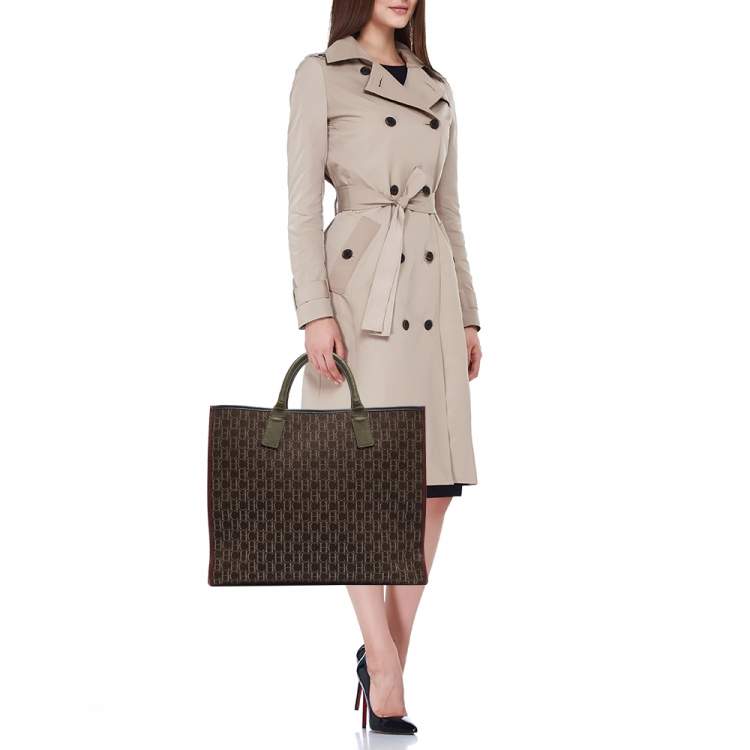 Pre Owned CH Carolina Herrera Multicolor Monogram Canvas Large Chic Shopping Tote