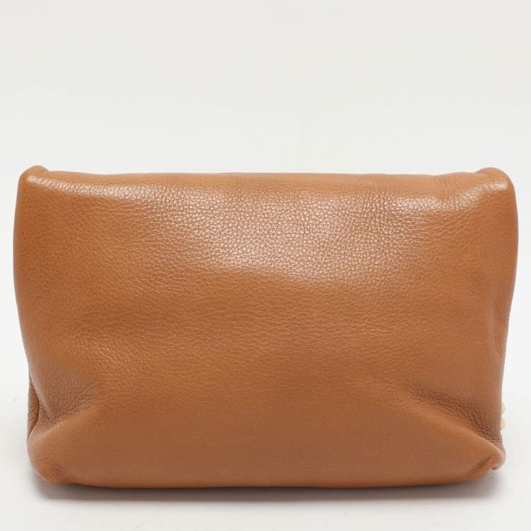 Pre Owned CH Carolina Herrera Brown Leather Shoulder Bag