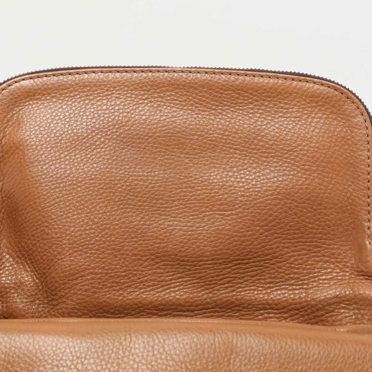 Pre Owned CH Carolina Herrera Brown Leather Shoulder Bag