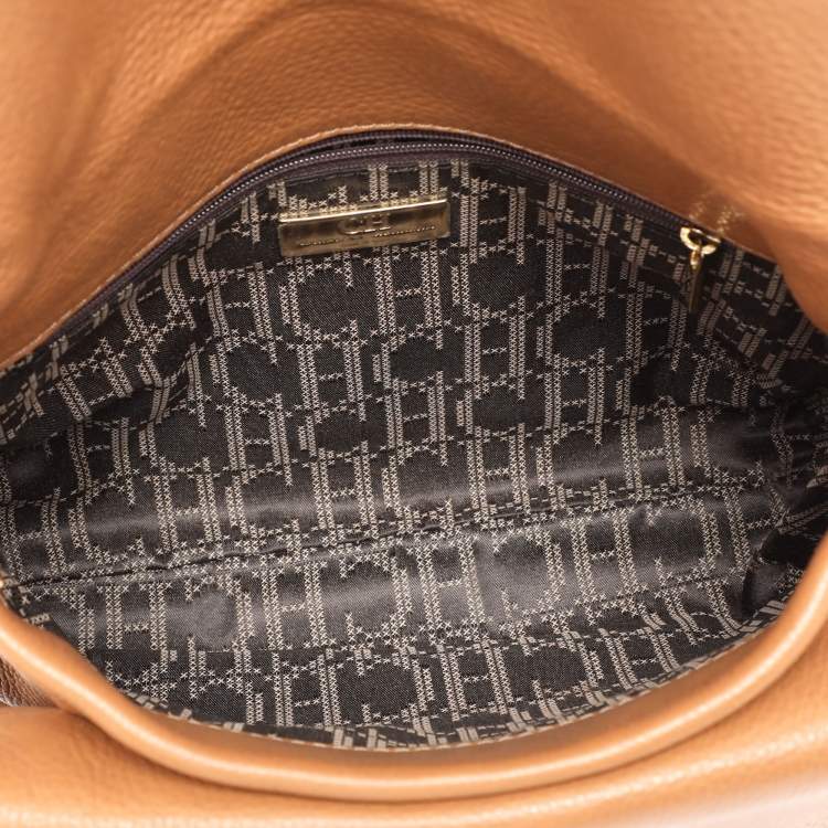 Pre Owned CH Carolina Herrera Brown Leather Shoulder Bag
