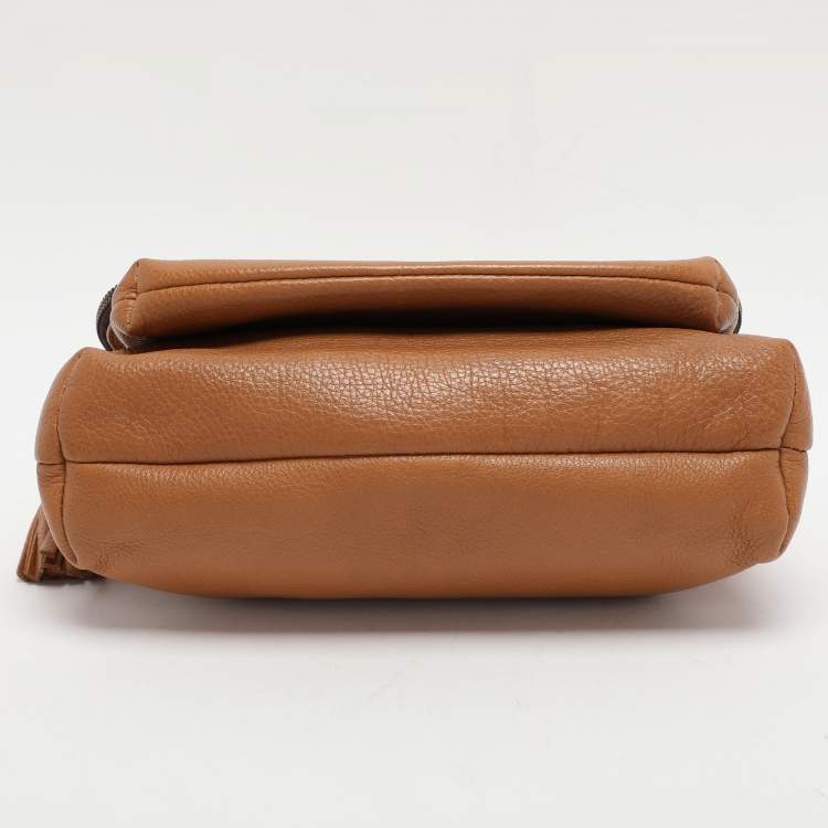 Pre Owned CH Carolina Herrera Brown Leather Shoulder Bag