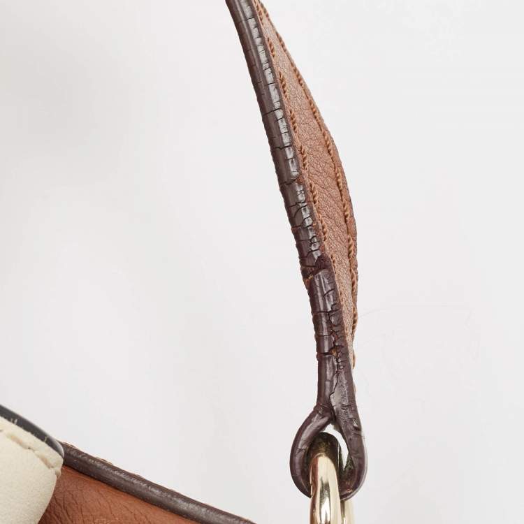 Pre Owned CH Carolina Herrera Tricolor Leather Tassel Flap Crossbody Bag