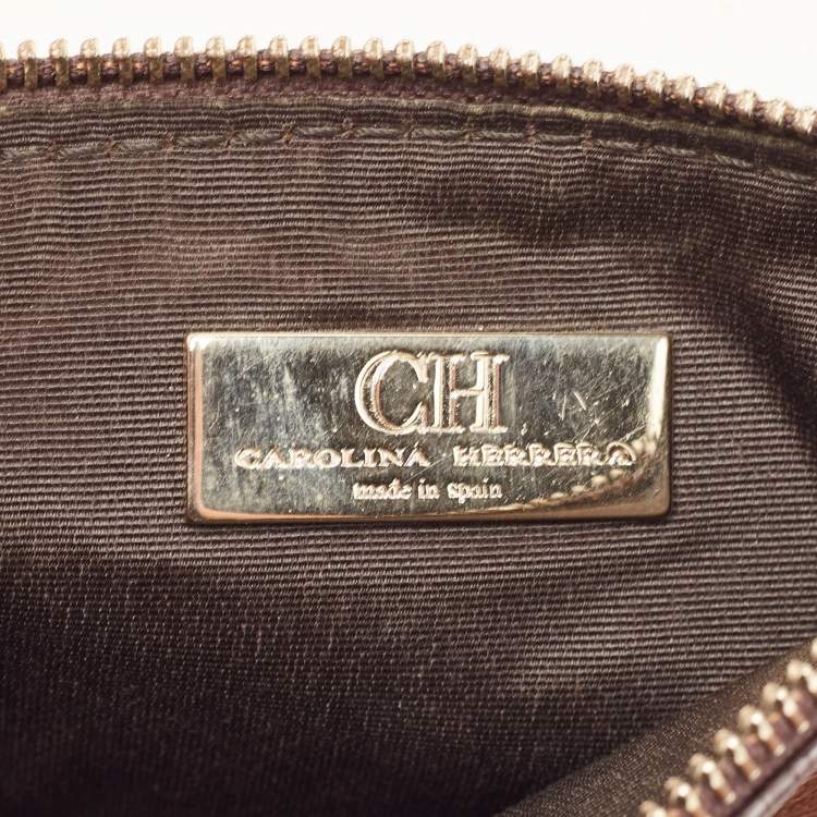 Pre Owned CH Carolina Herrera Tricolor Leather Tassel Flap Crossbody Bag