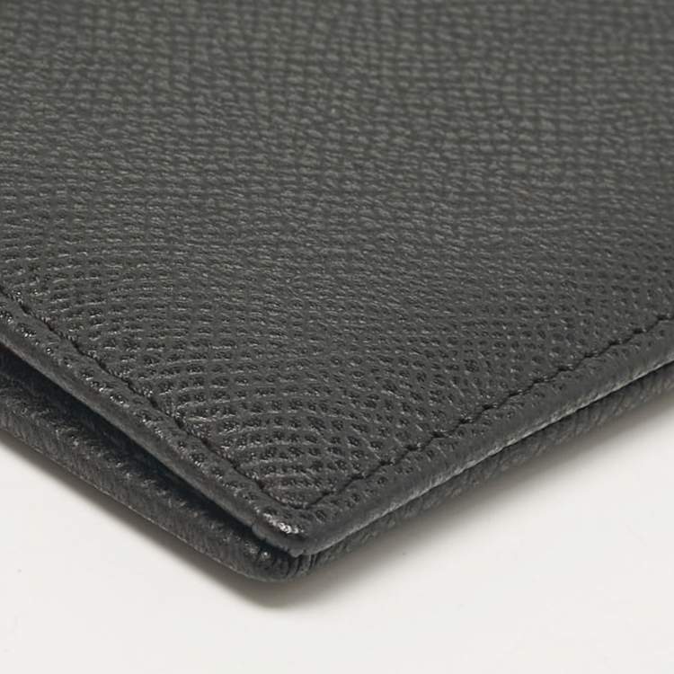 Pre Owned Carolina Herrera Black Leather Bifold Long Wallet