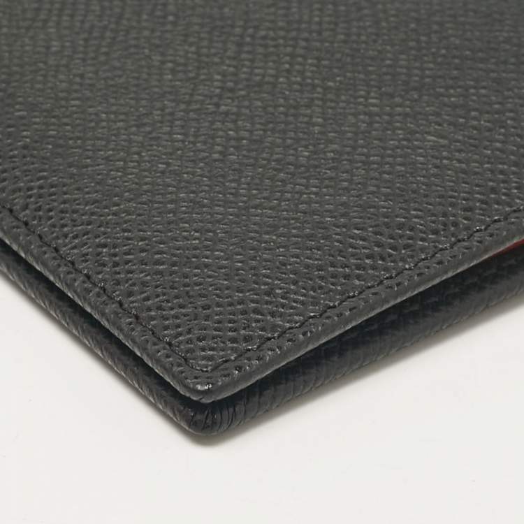 Pre Owned Carolina Herrera Black Leather Bifold Long Wallet