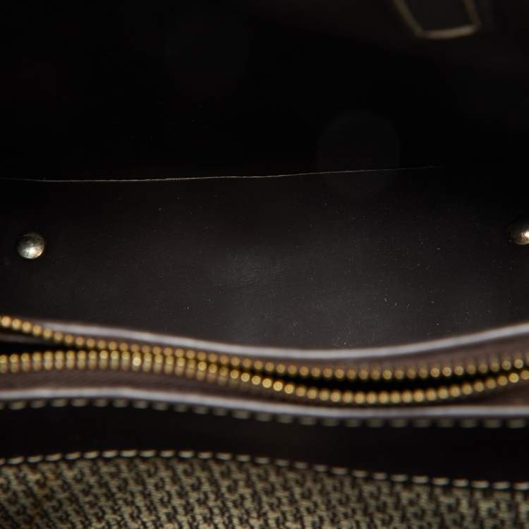 Pre Owned CH Carolina Herrera Tricolor Signature Coated Canvas and Leather Matryoshka Padlock Tote