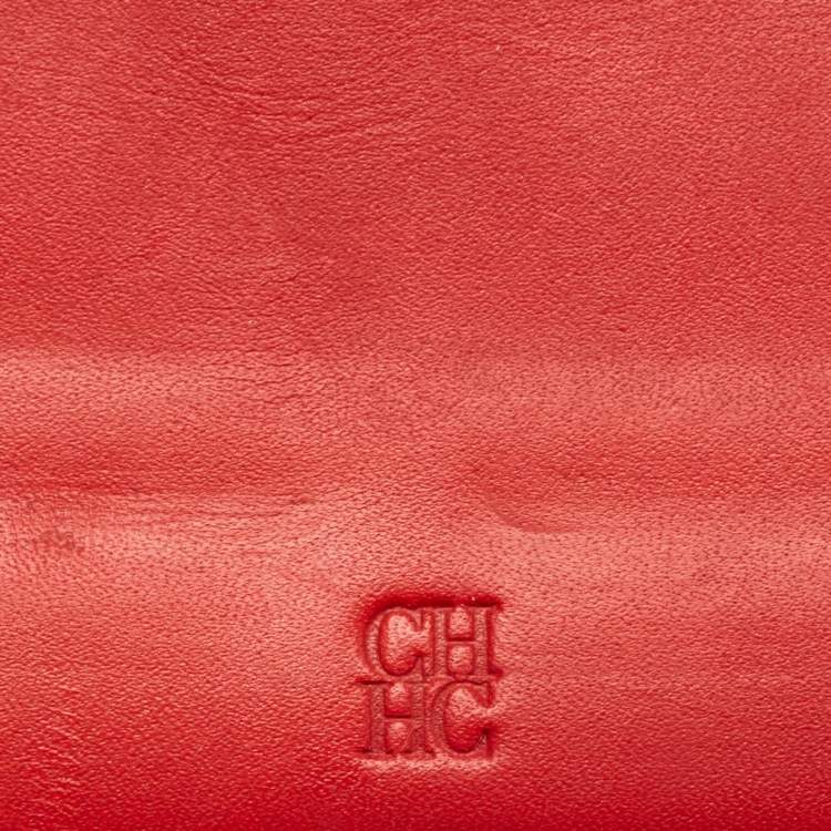Pre Owned CH Carolina Herrera Multicolor Monogram Canvas and Leather Continental Wallet