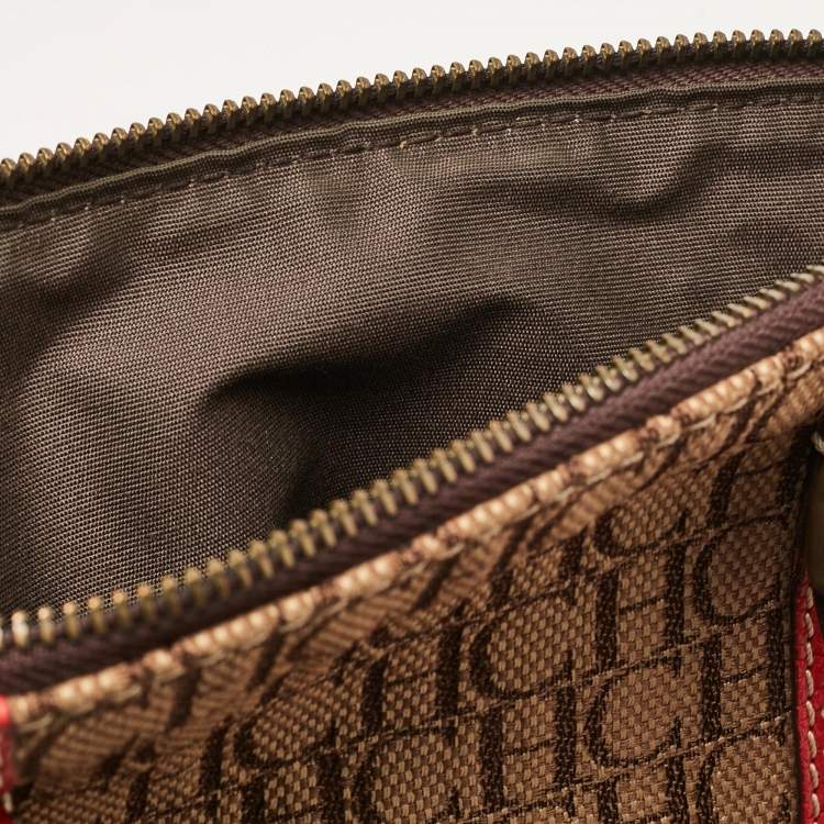 Pre Owned CH Carolina Herrera Multicolor Monogram Canvas and Leather Andy Boston Bag