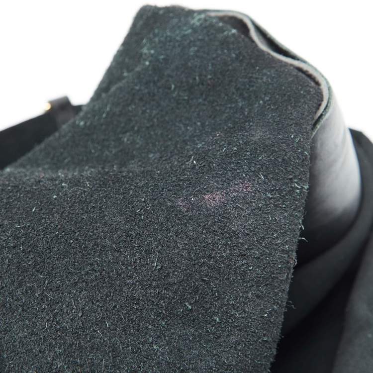 Pre Owned CH Carolina Herrera Black Monogram Leather Matryoshka Tote