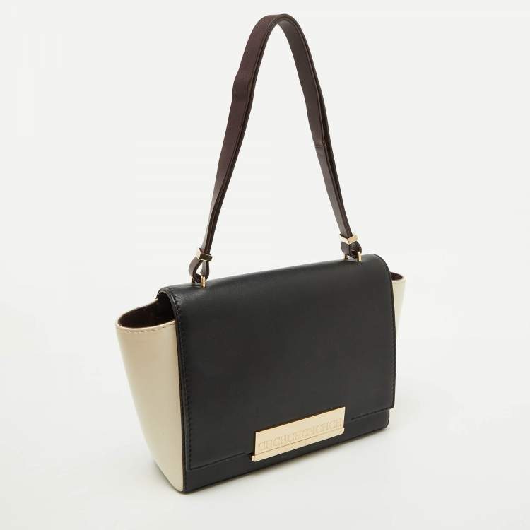 Pre Owned CH Carolina Herrera Tri Color Leather Flap Shoulder Bag