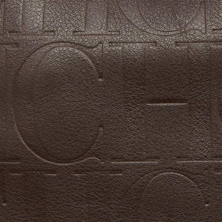 Pre Owned CH Carolina Herrera Choco Brown Monogram Leather Matryoshka Tote