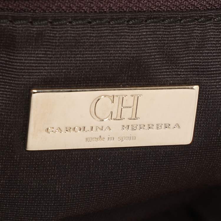 Pre Owned CH Carolina Herrera Tri Color Leather and Suede Tassel Tote