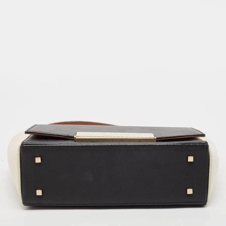 Pre Owned CH Carolina Herrera Tricolor Leather Casati Shoulder Bag