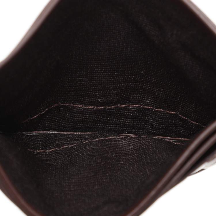 Pre Owned CH Carolina Herrera Brown Leather Card Holder