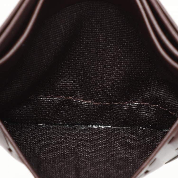 Pre Owned CH Carolina Herrera Brown Leather Card Holder