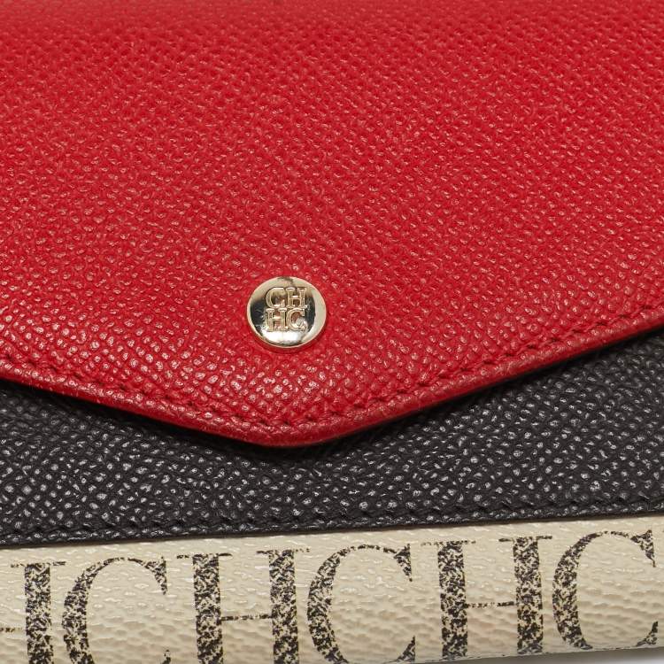 Pre Owned CH Carolina Herrera Multicolor Monogram Coated Canvas and Leather Trifold Wallet