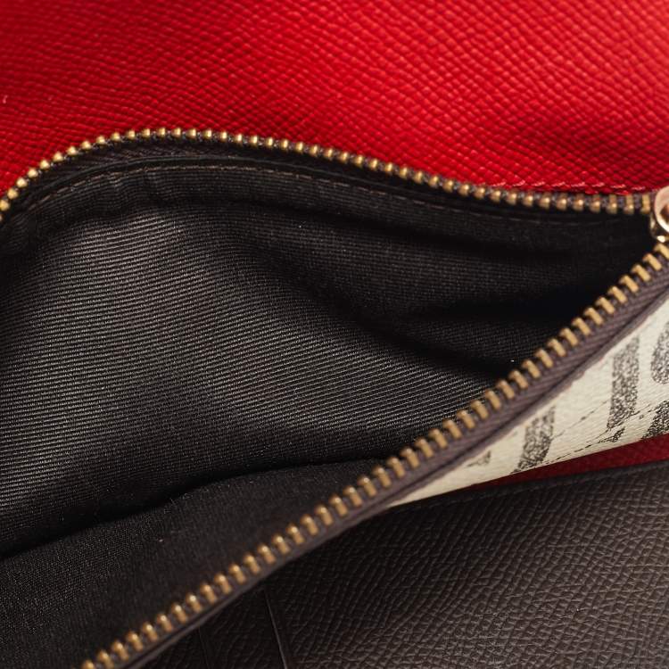 Pre Owned CH Carolina Herrera Multicolor Monogram Coated Canvas and Leather Trifold Wallet