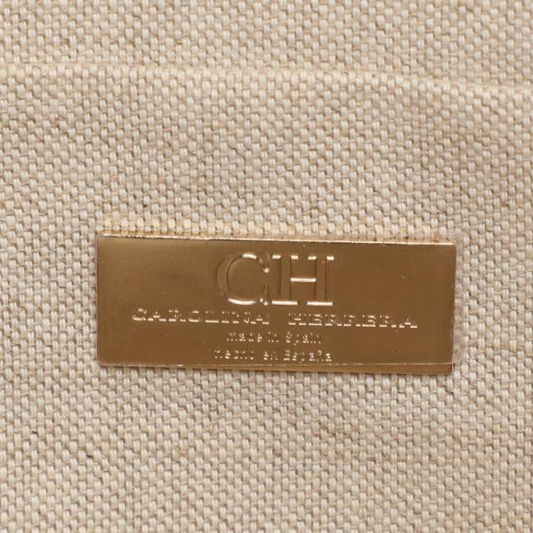 Pre Owned CH Carolina Herrera Multicolor Monogram Coated Canvas and Leather Zip Crossbody Bag