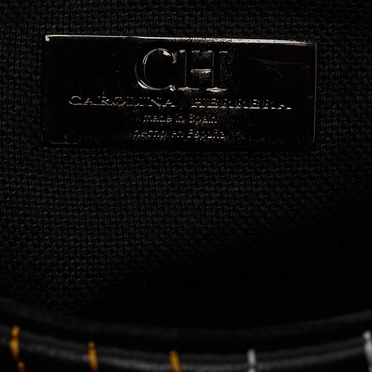 Pre Owned CH Carolina Herrera Black Quilted Leather Medium Stitched Bimba Flap Bag