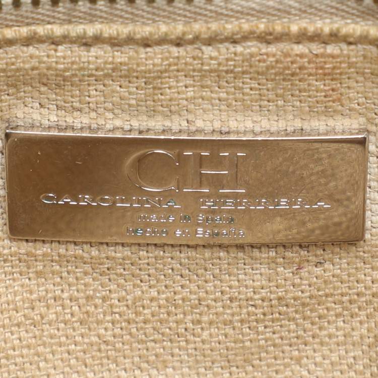 Pre Owned CH Carolina Herrera Black Leather Shoulder Bag