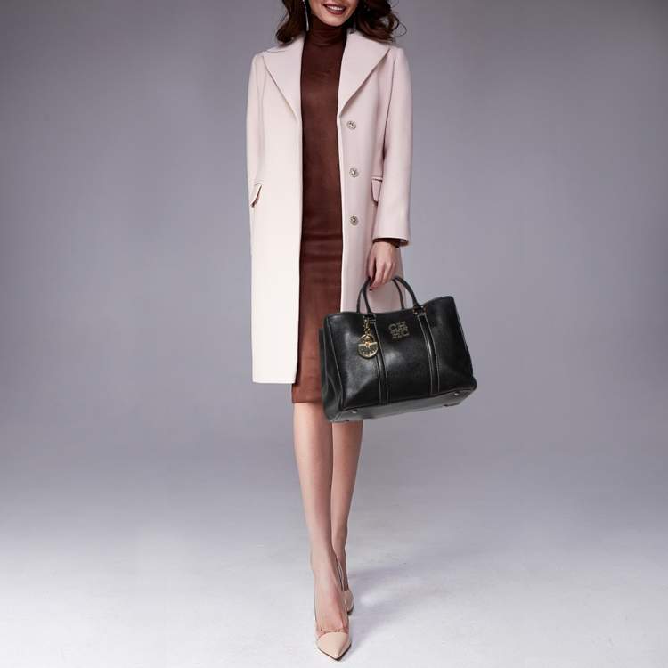 Pre Owned CH Carolina Herrera Black Leather Matteo Tote