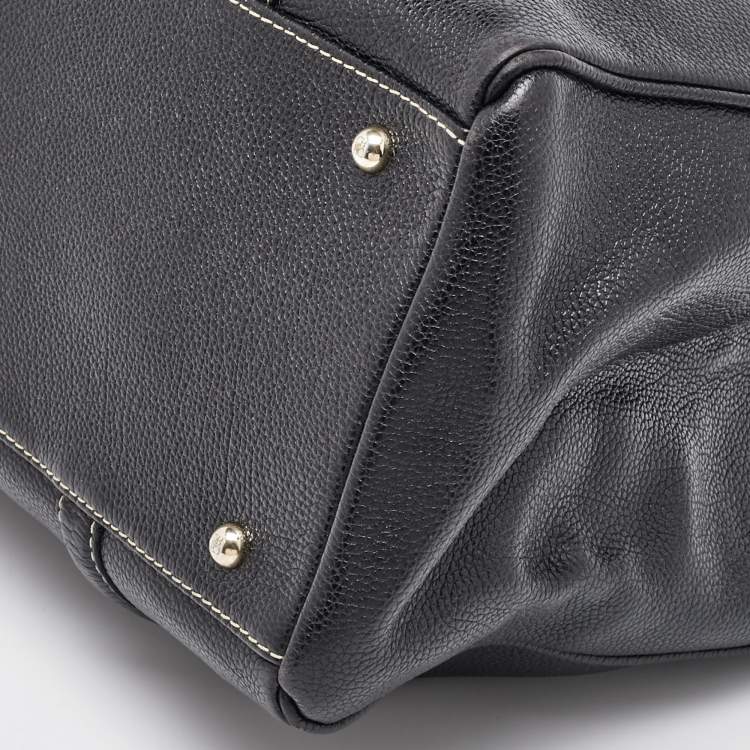 Pre Owned CH Carolina Herrera Black Leather Matteo Tote
