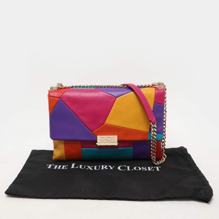 Pre Owned CH Carolina Herrera Multicolor Leather Shoulder Bag
