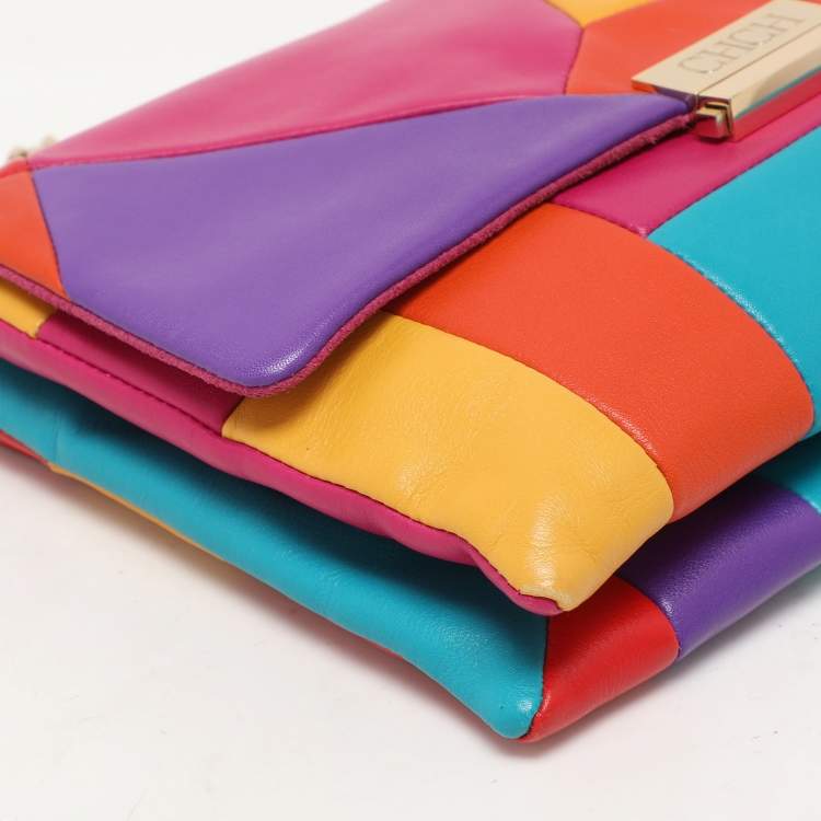 Pre Owned CH Carolina Herrera Multicolor Leather Shoulder Bag