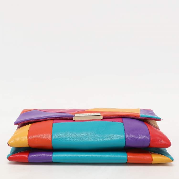Pre Owned CH Carolina Herrera Multicolor Leather Shoulder Bag