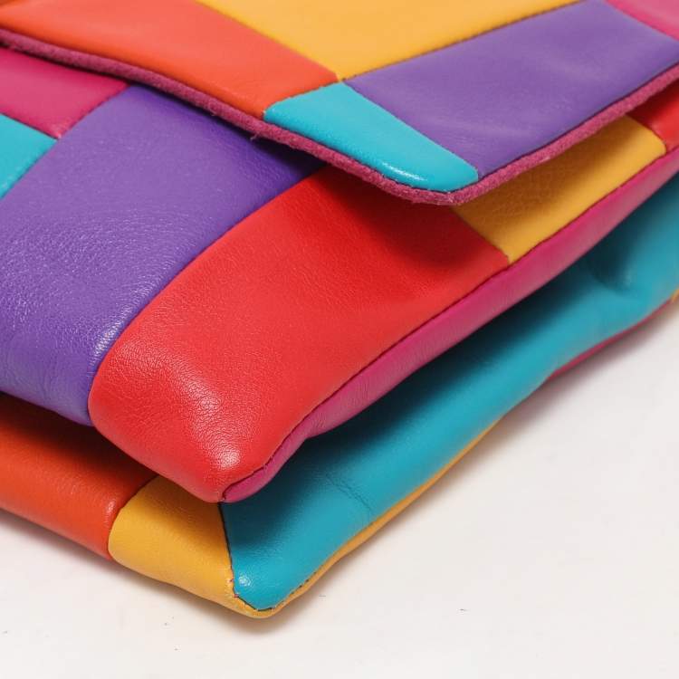 Pre Owned CH Carolina Herrera Multicolor Leather Shoulder Bag