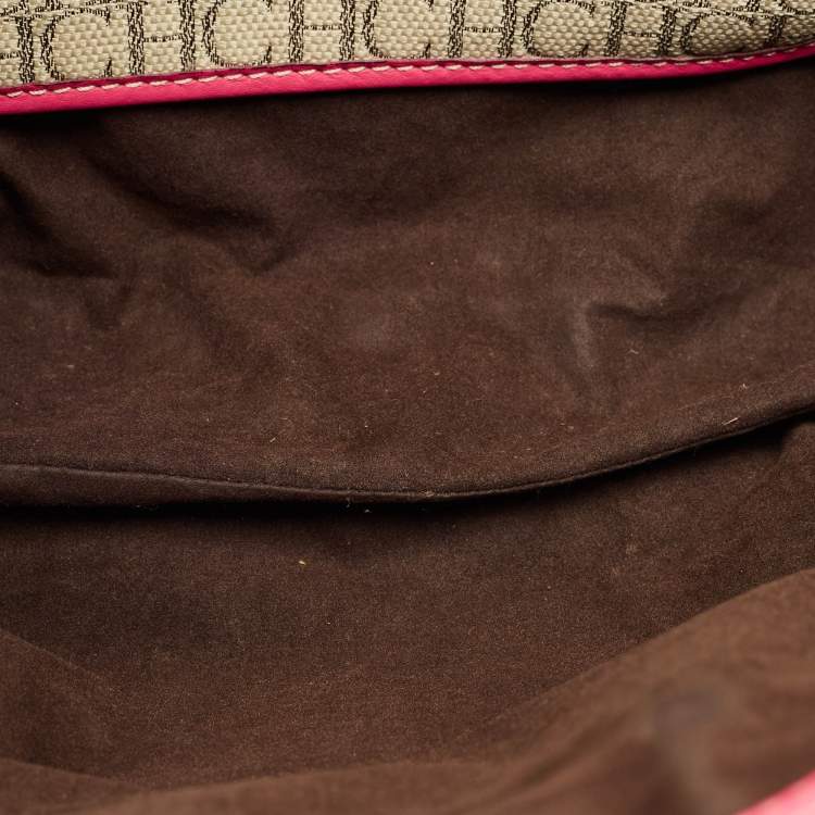 Pre Owned CH Carolina Herrera Tricolor Monogram Canvas and Leather Shopper Tote
