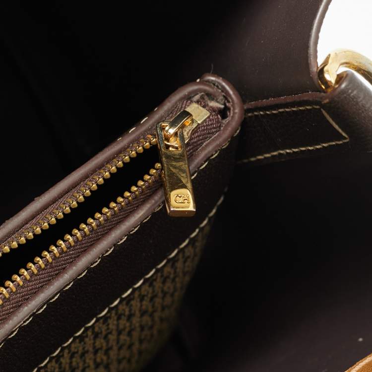 Pre Owned CH Carolina Herrera Multicolor Monogram Coated Canvas and Leather Small Matryoshka Locked Tote