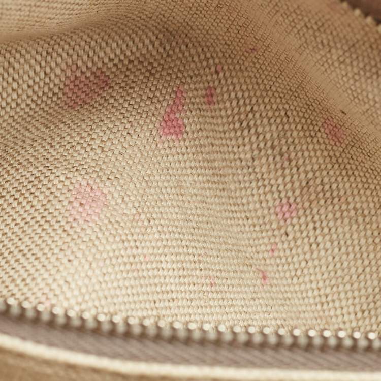 Pre Owned CH Carolina Herrera Pink Chevron Leather Flap Shoulder Bag