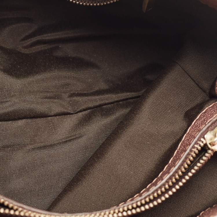 Pre Owned CH Carolina Herrera Metallic Pink Leather Crystal Chain Tote