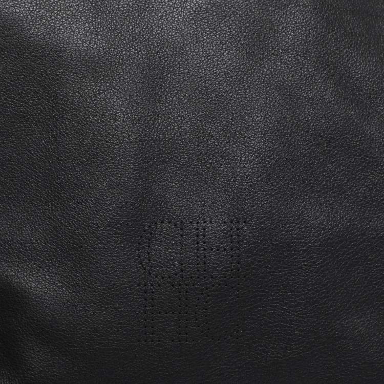 Pre Owned CH Carolina Herrera Black Leather Tassel Shoulder Bag